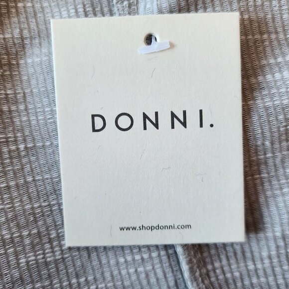 NWT Donni. Striped Gray Ivory Duster Cardigan Womens One Size - Picture 8 of 11